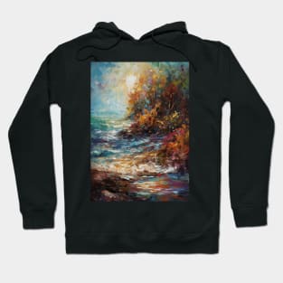 Oil Painting Print, Crashing Waves Art, Beach Wall Decor, Ocean Scenes, Coastal Artwork, Seaside Decor, Nautical Home Hoodie